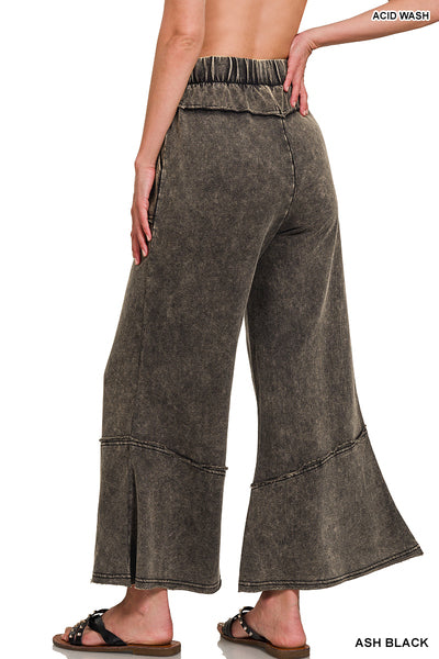 Flare Raw Hem Pants