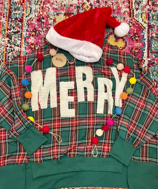 Merry Plaid Sweatshirt