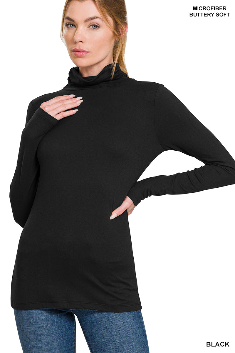 Mock Neck Layering Top