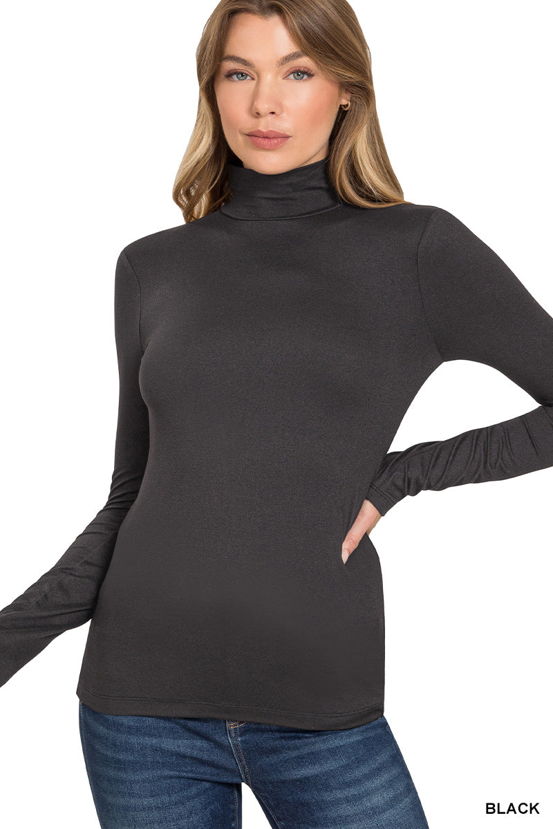 Mock Neck Long Sleeve Top
