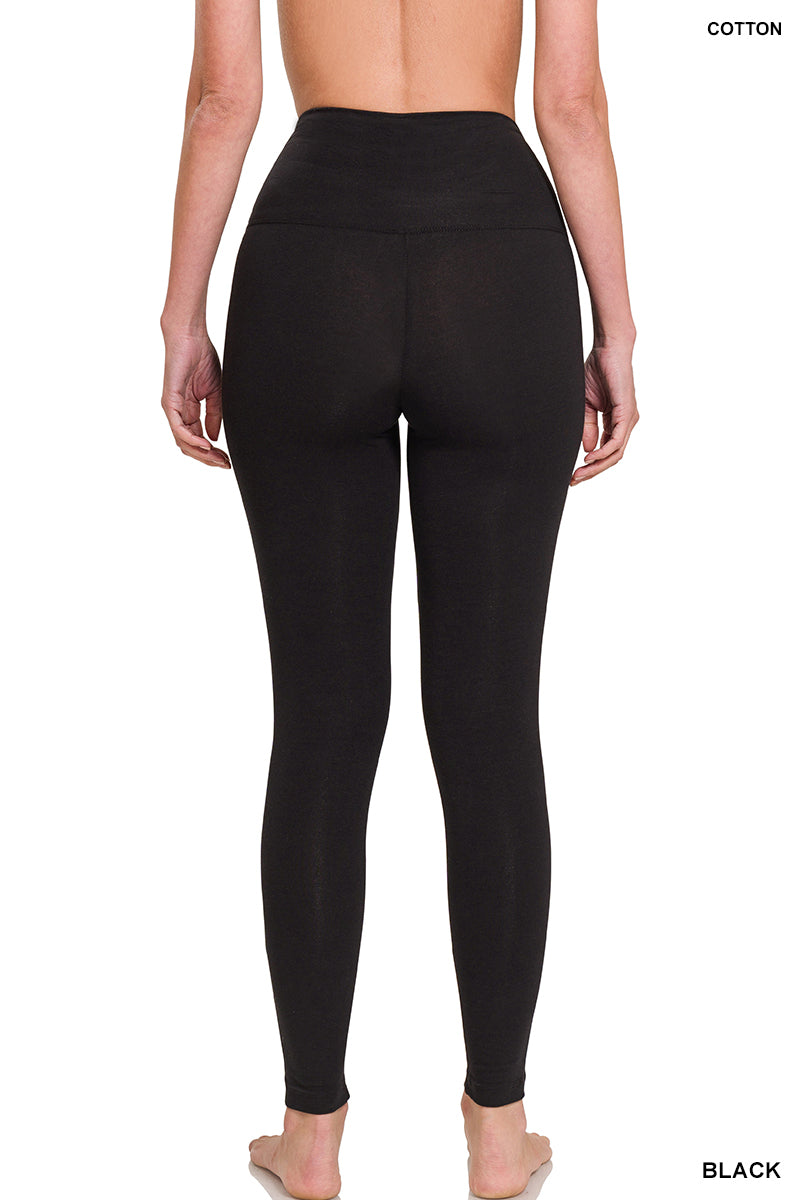 Wide Waistband Full Length Leggings