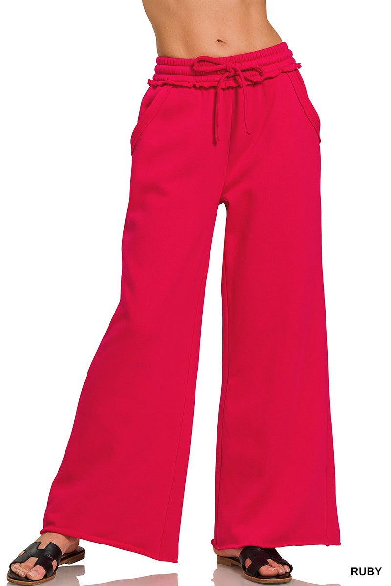 Fleece Wide Leg Sweatpants