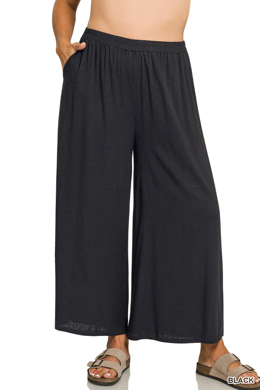 Woven Wide Leg Pants