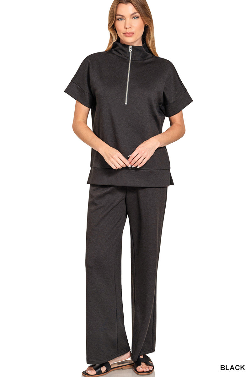 Scuba Half Zip Pants Set