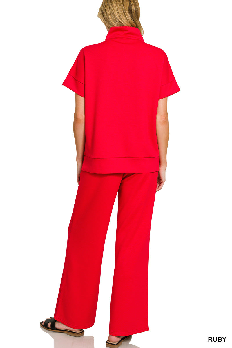 Scuba Half Zip Pants Set