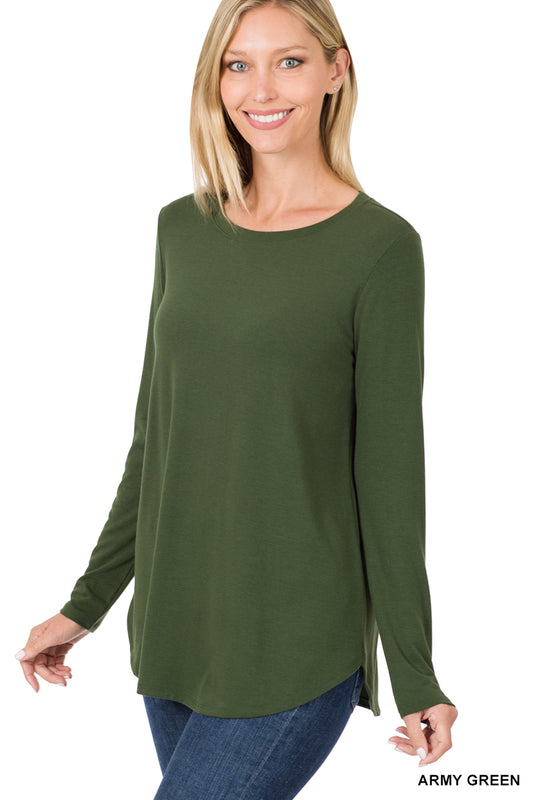 Round Neck Long Sleeve Top