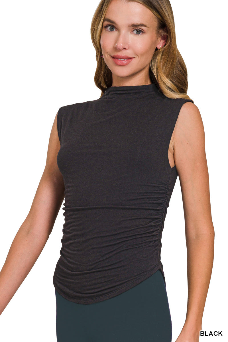 Double Layered Ruching Top