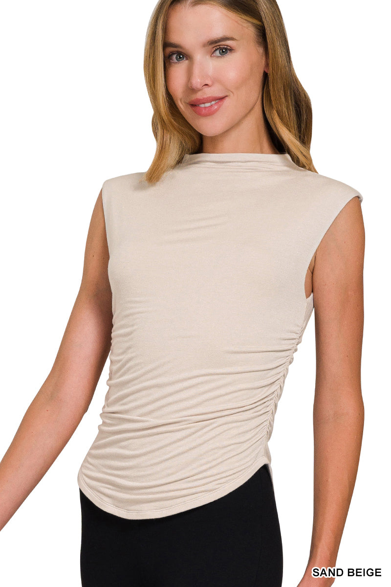 Double Layered Ruching Top