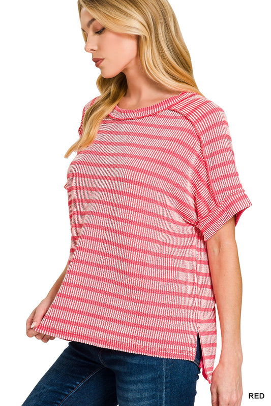 Clara Ribbed Stripe Top