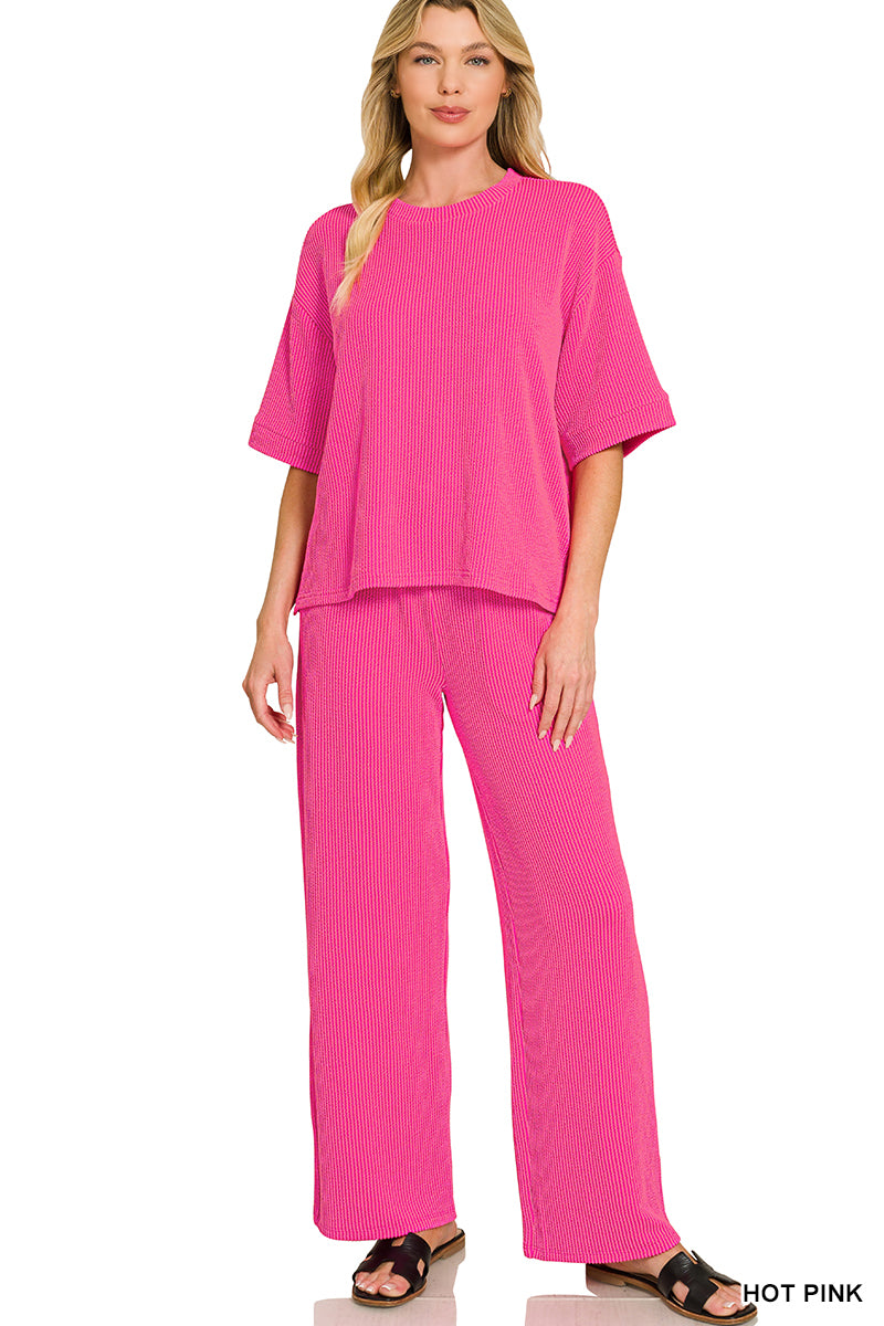 Everyday Ribbed Pants Set
