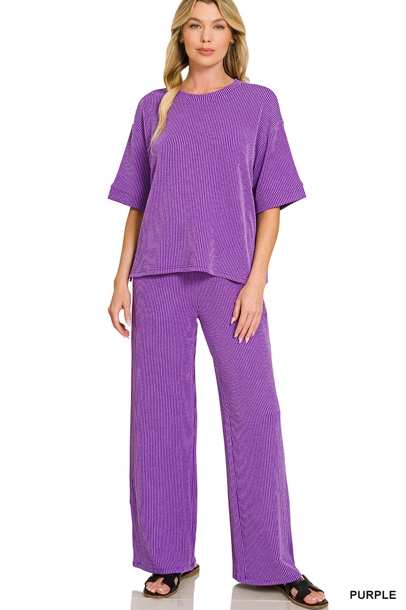 Everyday Ribbed Pants Set