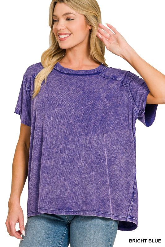 Washed Luxe Exposed Seam Tee