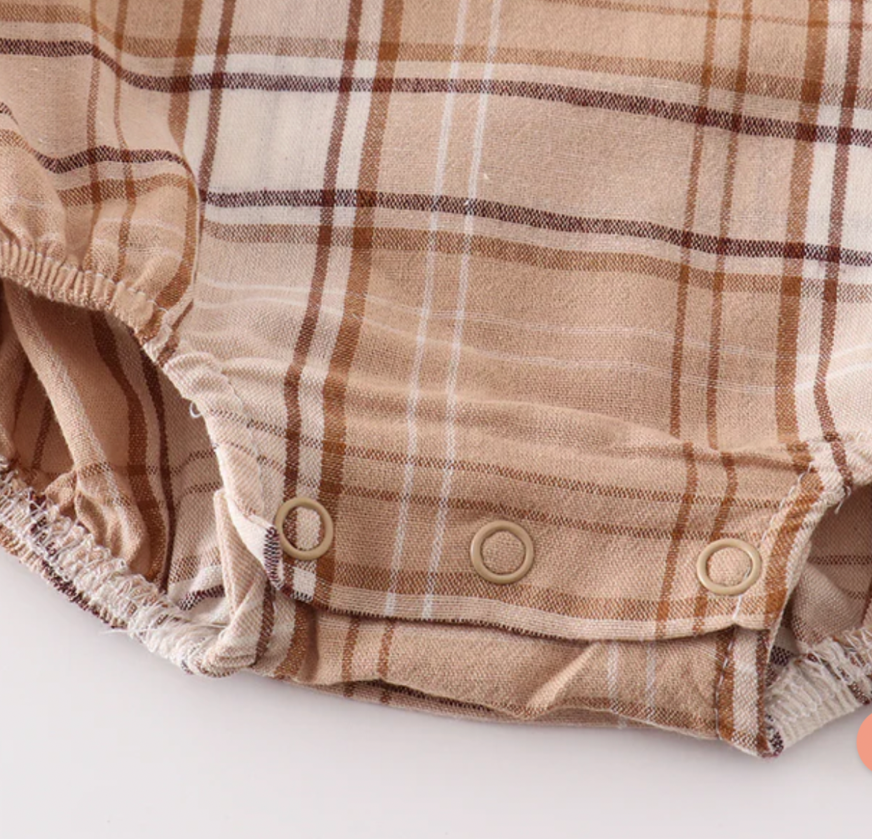 Kid's Khaki Plaid Bubble