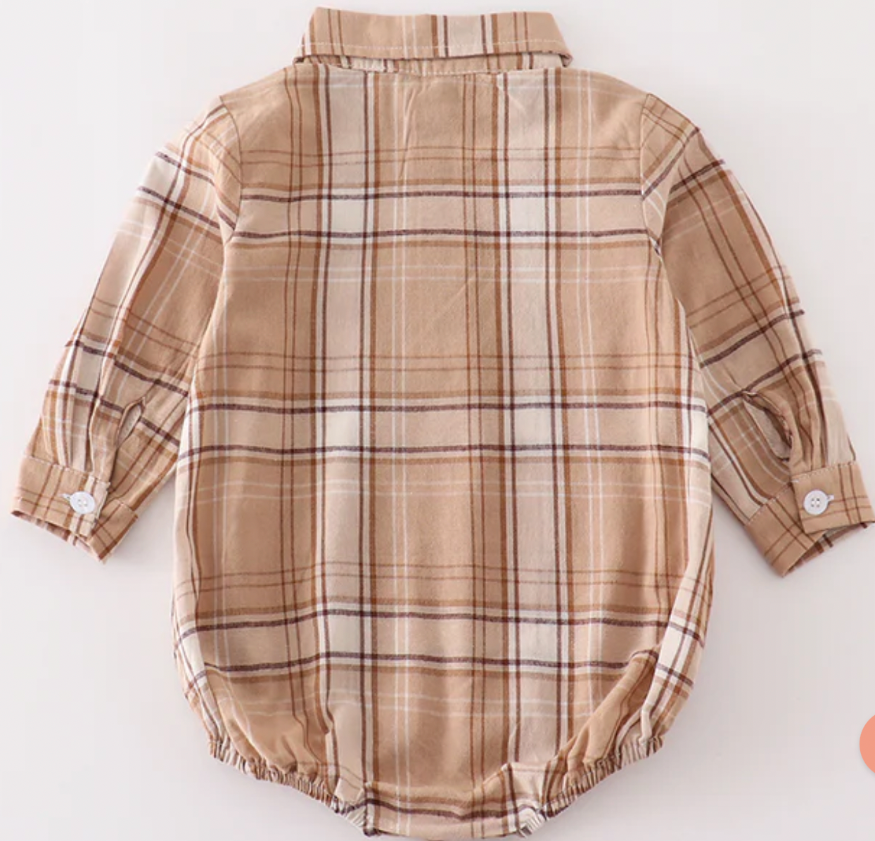 Kid's Khaki Plaid Bubble