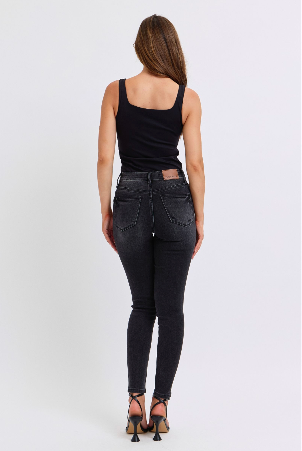 Judy Blue Tummy Control Black Skinny Jeans