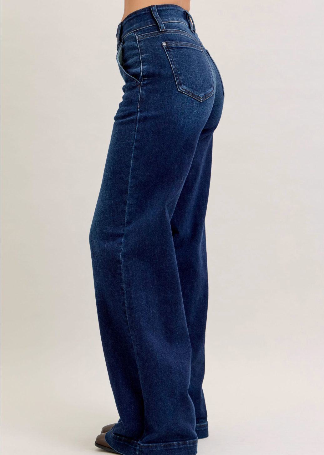 Judy Blue Trouser Wide Leg Jeans - Short & Regular Inseam