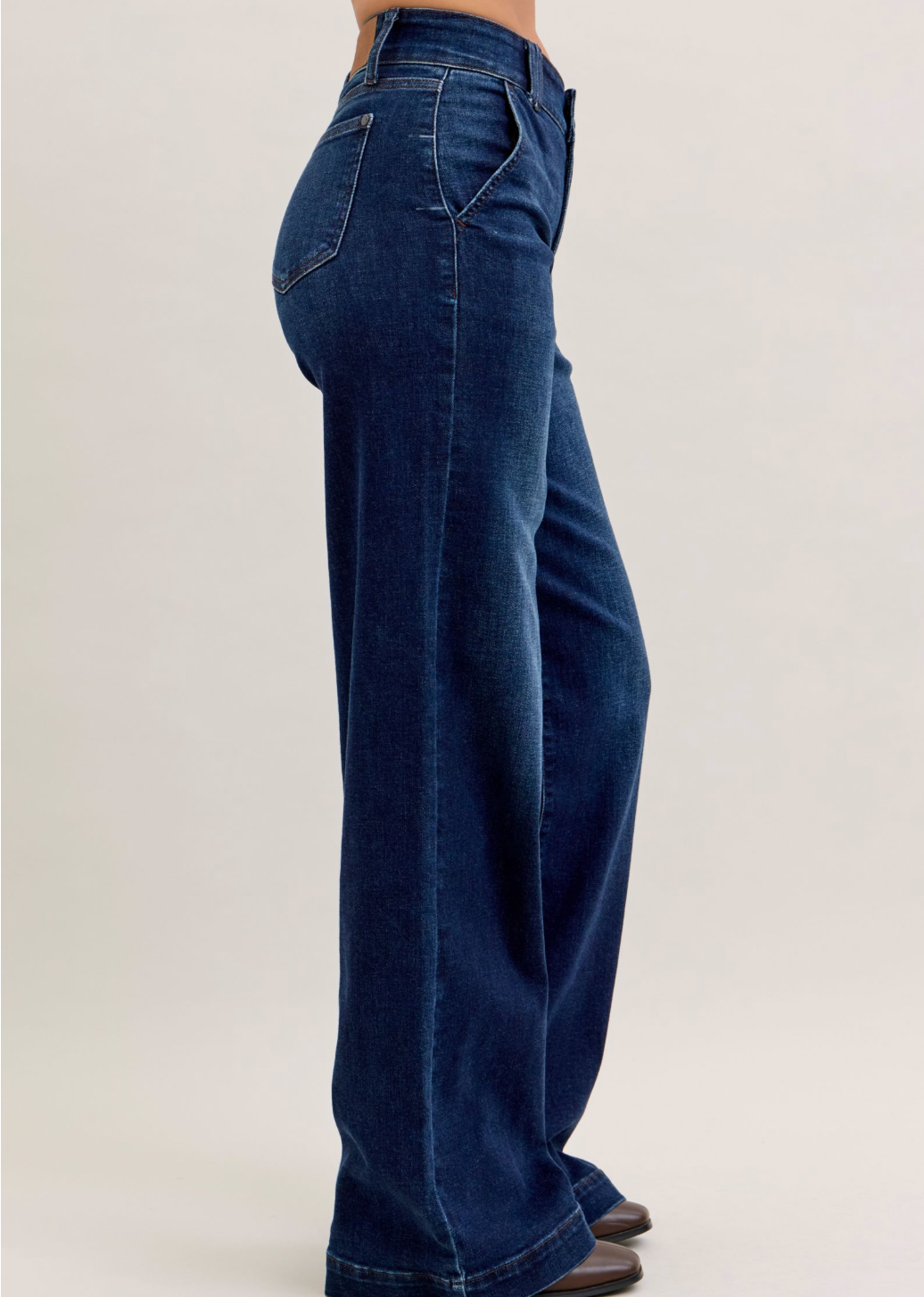 Judy Blue Trouser Wide Leg Jeans - Short & Regular Inseam