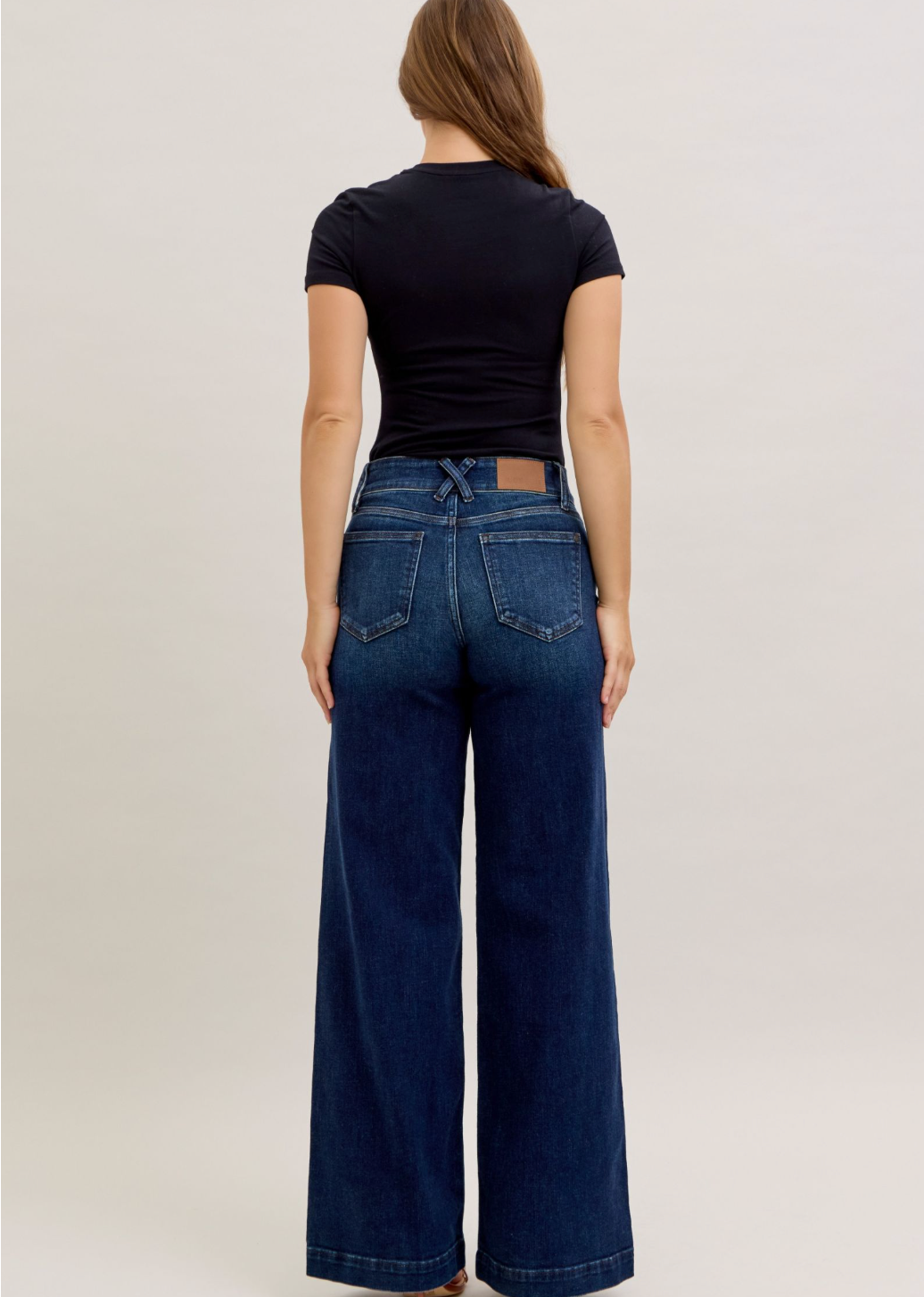 Judy Blue Trouser Wide Leg Jeans - Short & Regular Inseam