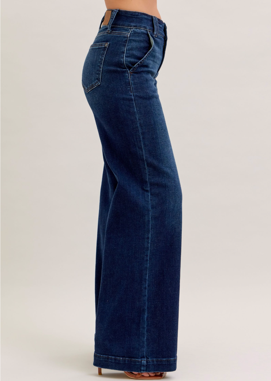 Judy Blue Trouser Wide Leg Jeans - Short & Regular Inseam