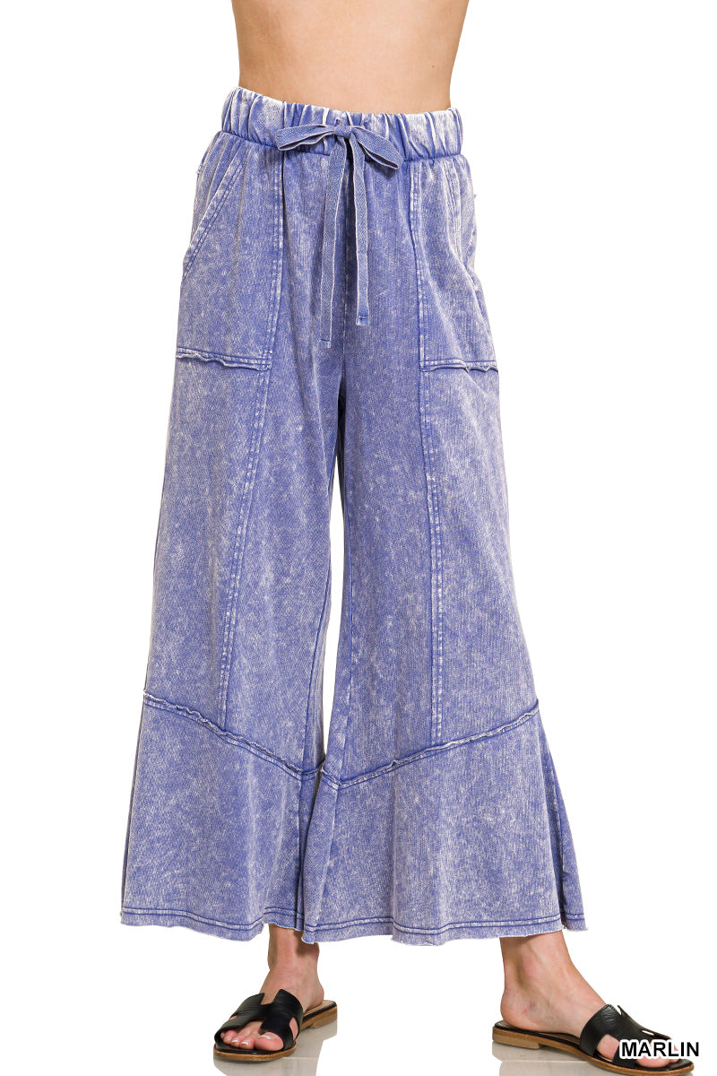 Flare Raw Hem Pants