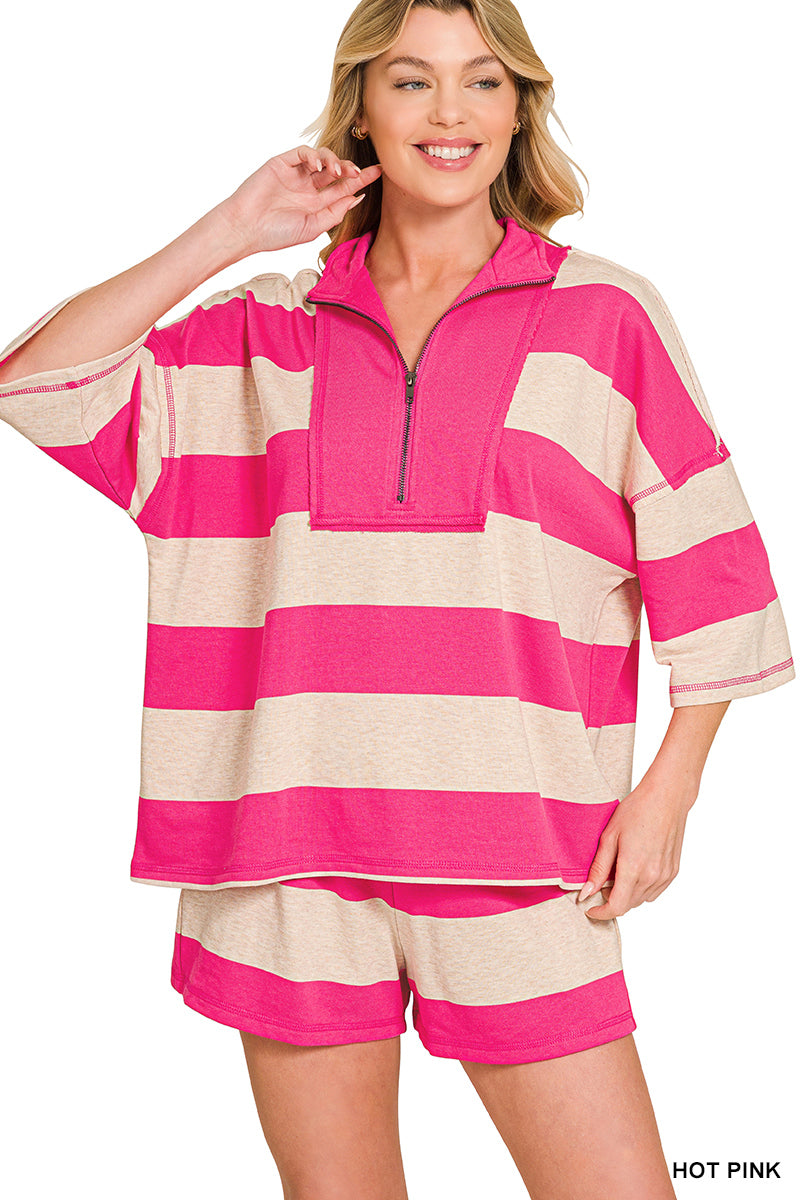 Ella Striped Shorts Set