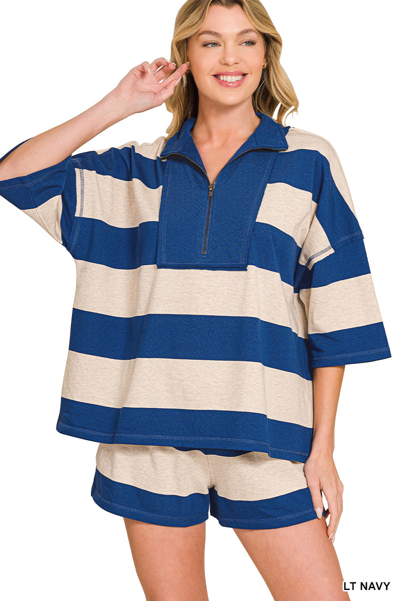 Ella Striped Shorts Set