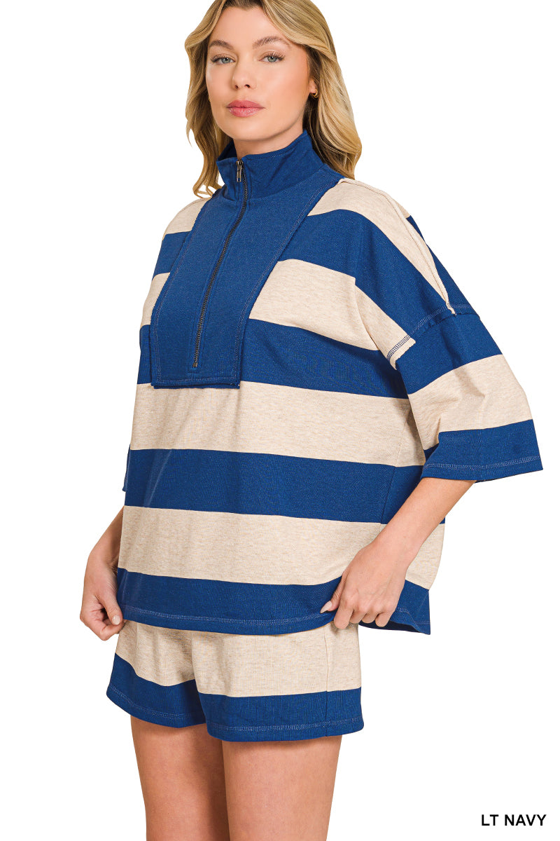 Ella Striped Shorts Set