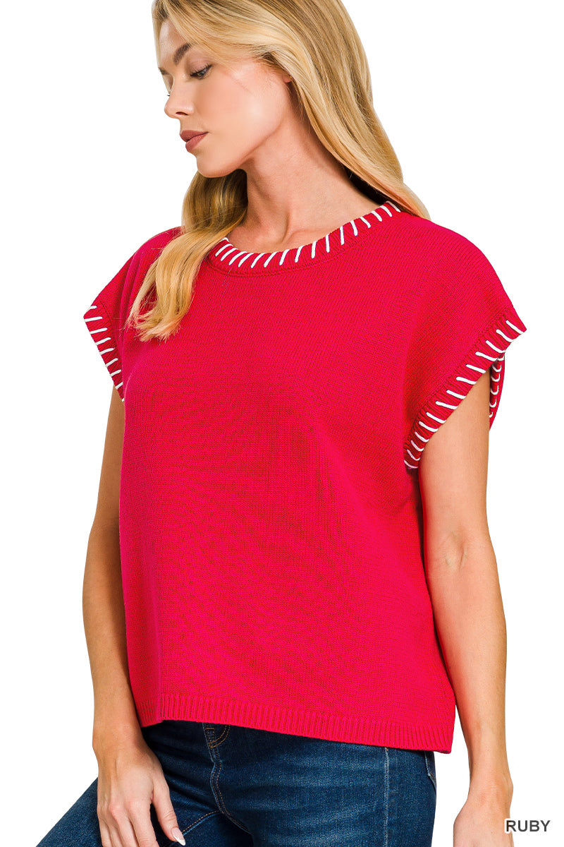 Luxe Detail Sweater Vest