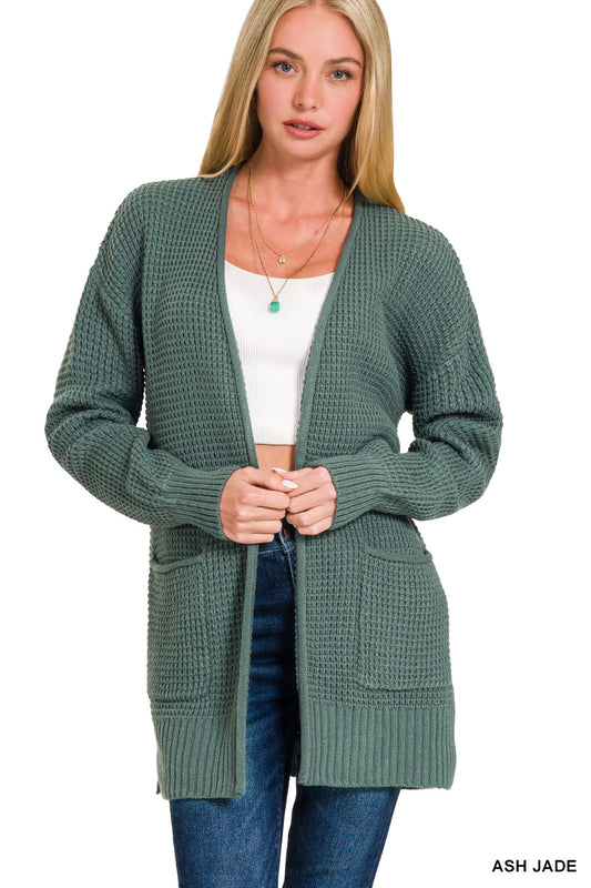 Waffle Knit Cardigan