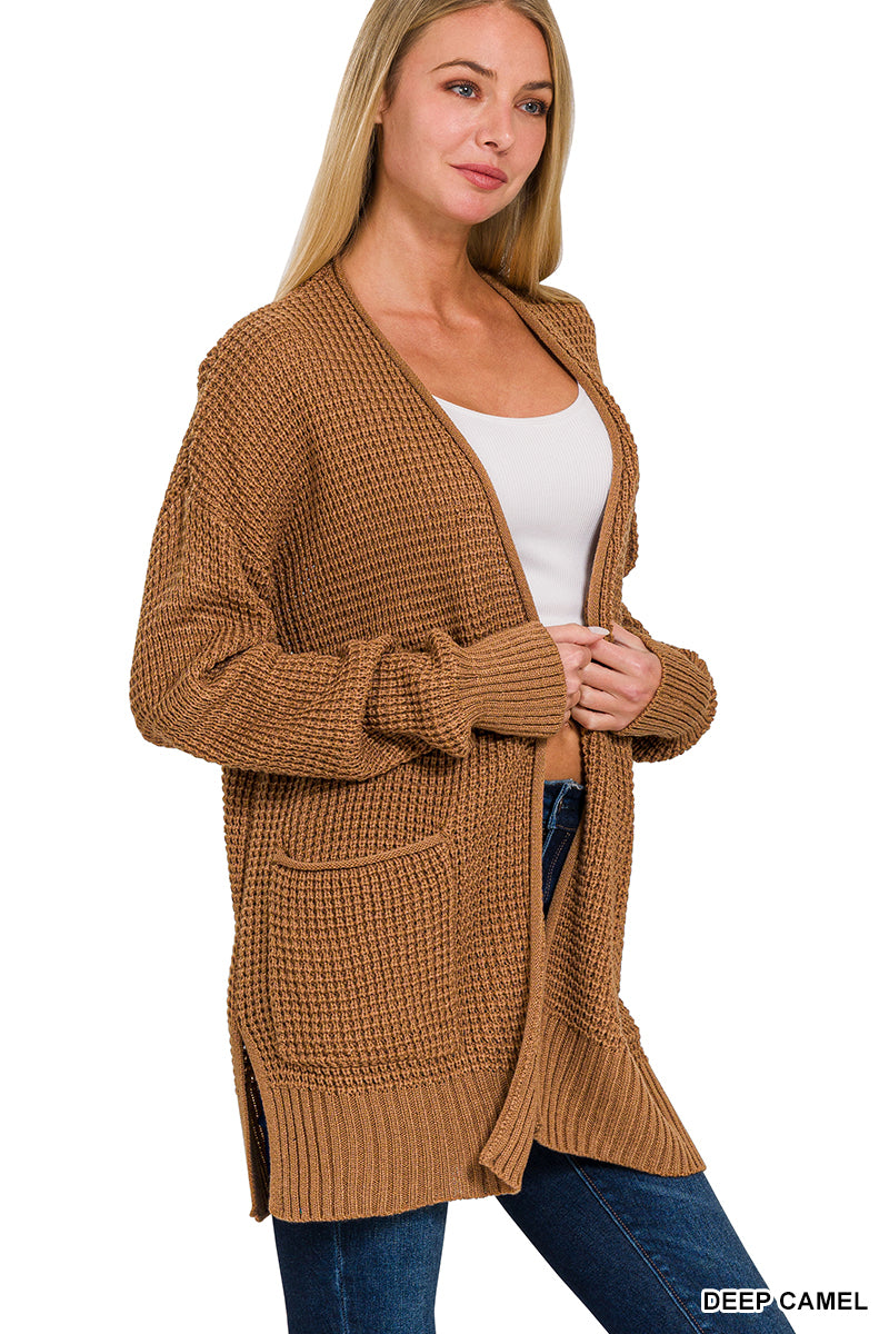 Waffle Knit Cardigan