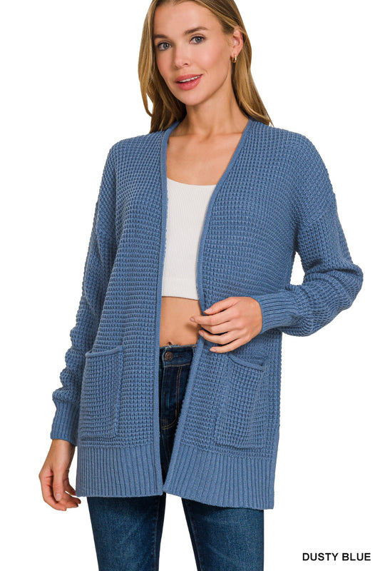 Waffle Knit Cardigan