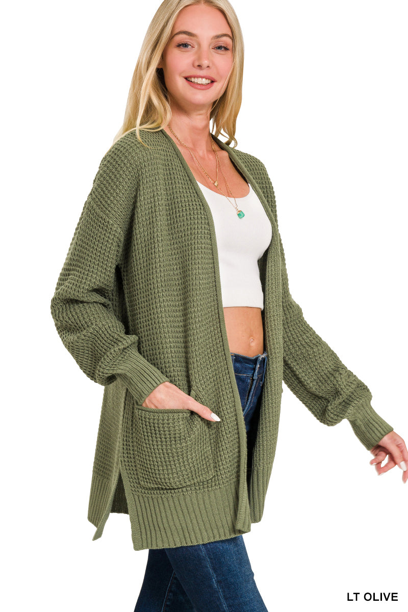Waffle Knit Cardigan