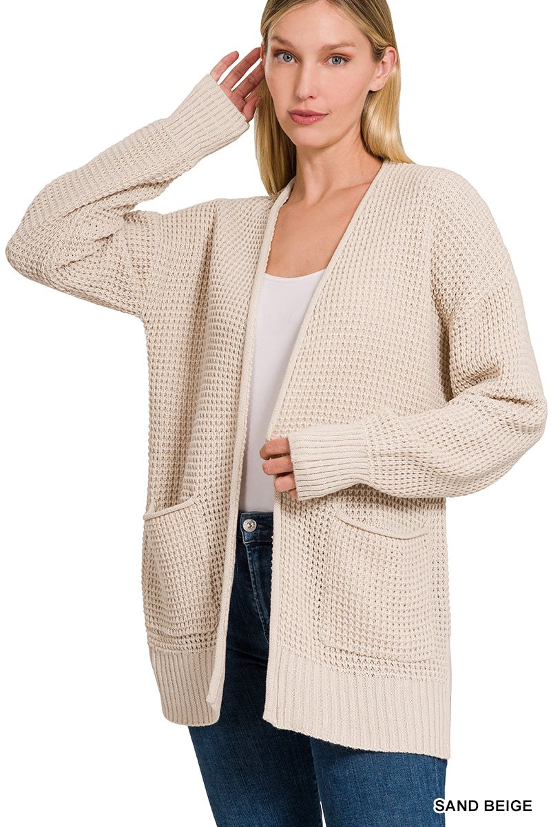 Waffle Knit Cardigan