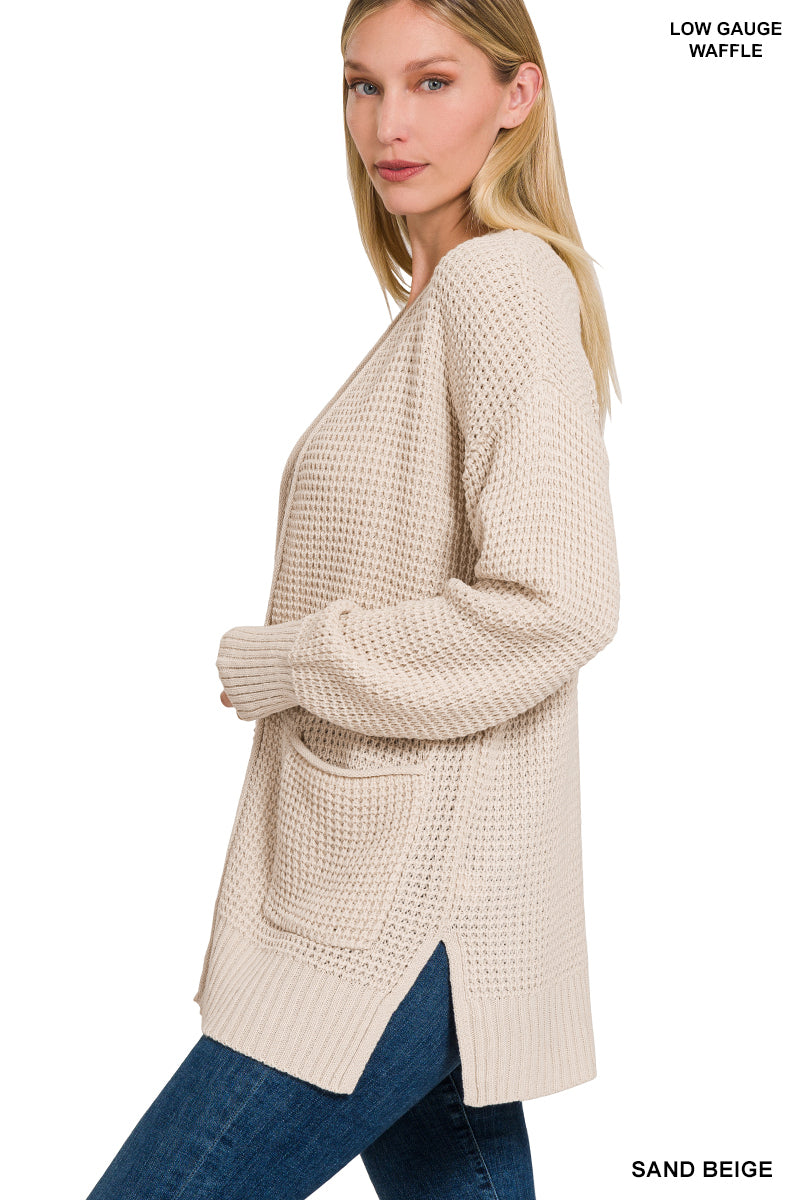 Waffle Knit Cardigan