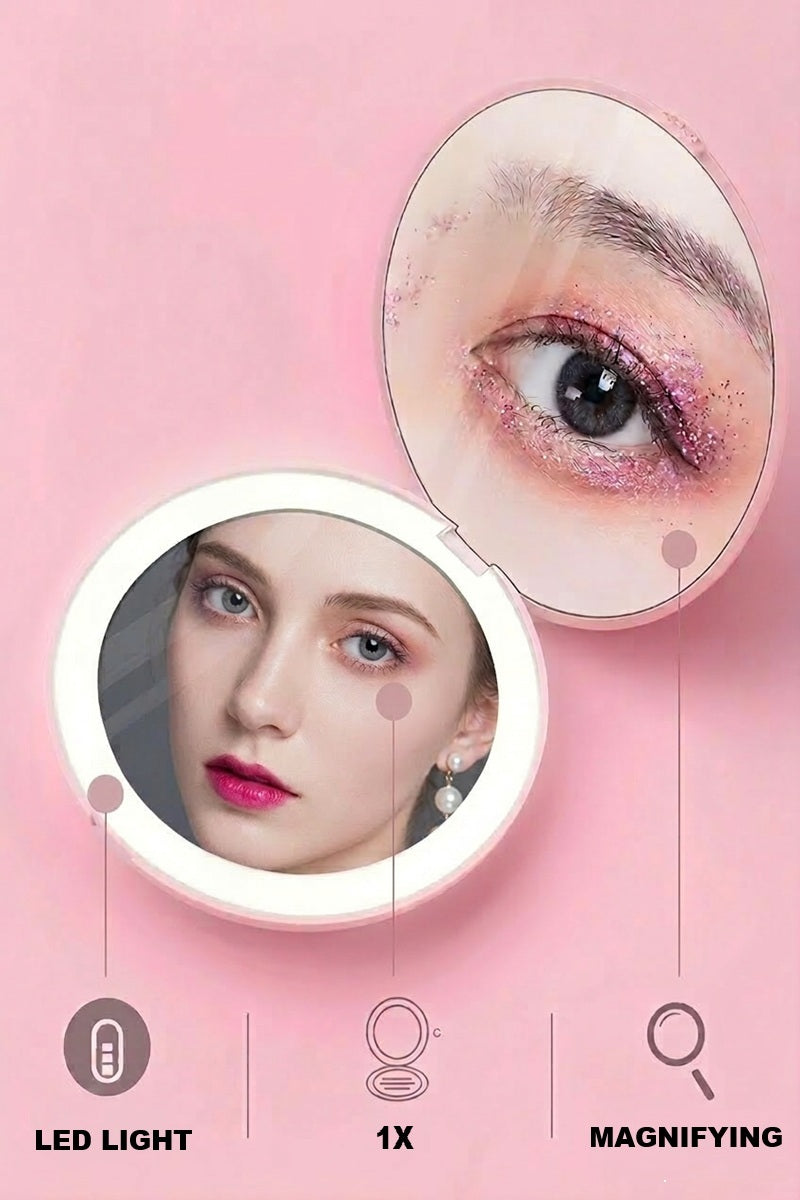 LED Double Sided Hand Mirror