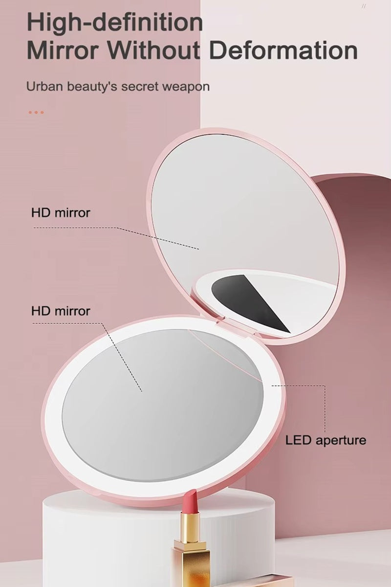 LED Double Sided Hand Mirror