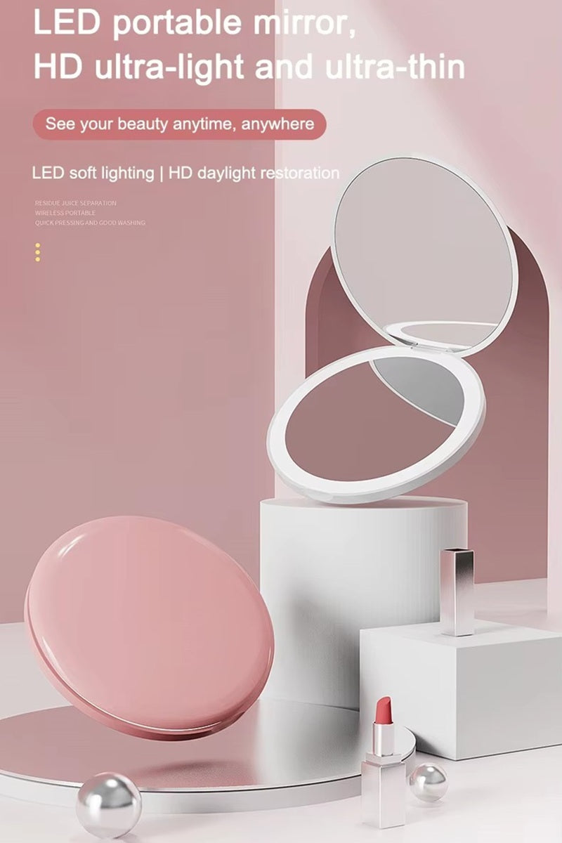LED Double Sided Hand Mirror