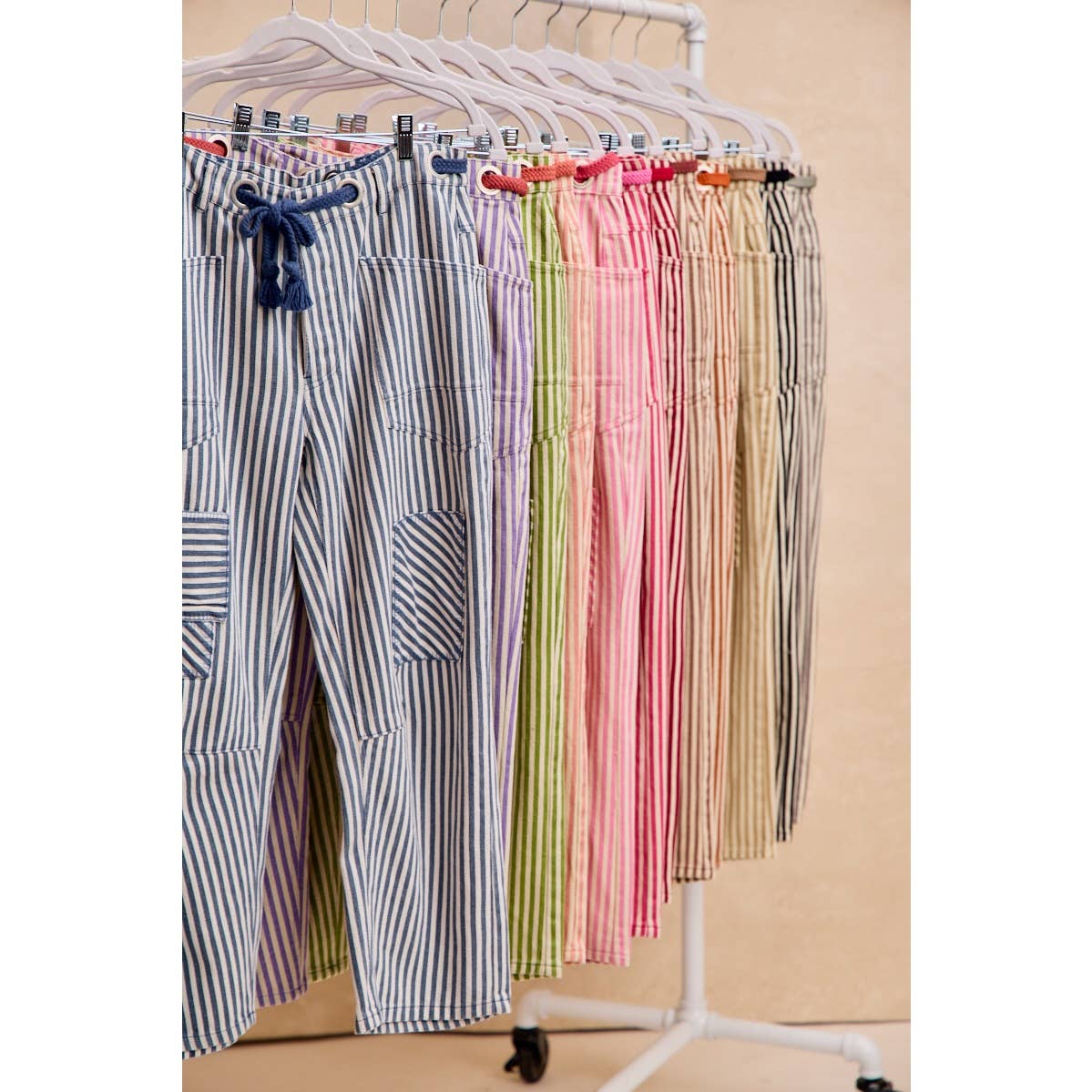 Striped Twill Pants