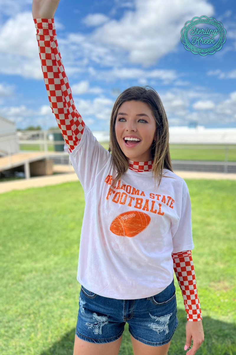 Pep Rally Mesh Top Orange