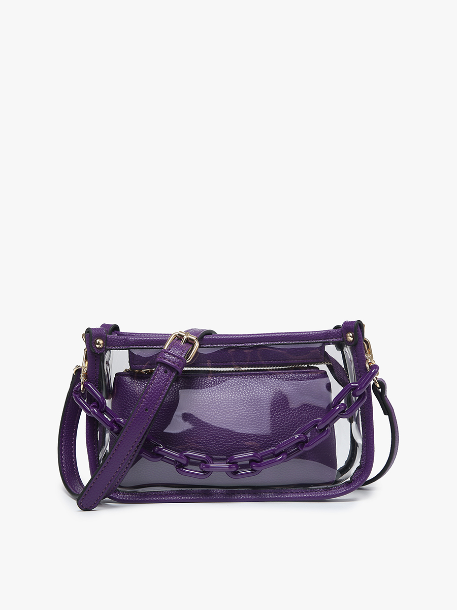 Jessica Stadium Clear Crossbody Bag – Chain Strap