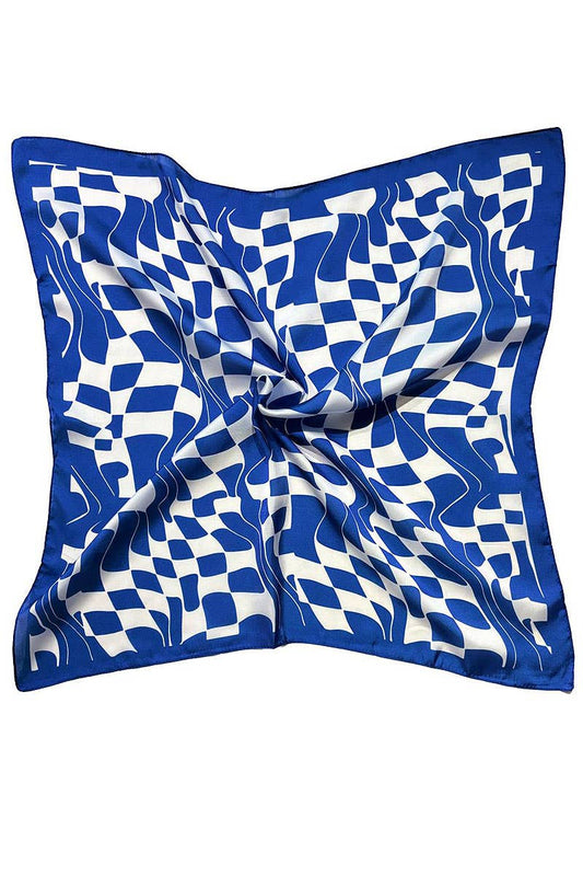 Wavy Square Print Square Scarf