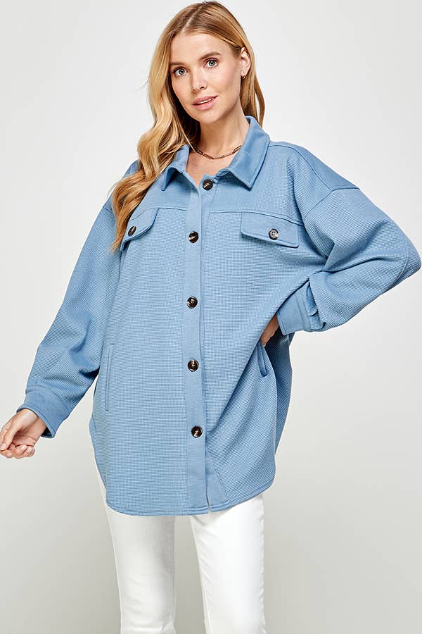 Waffle Scuba Shacket