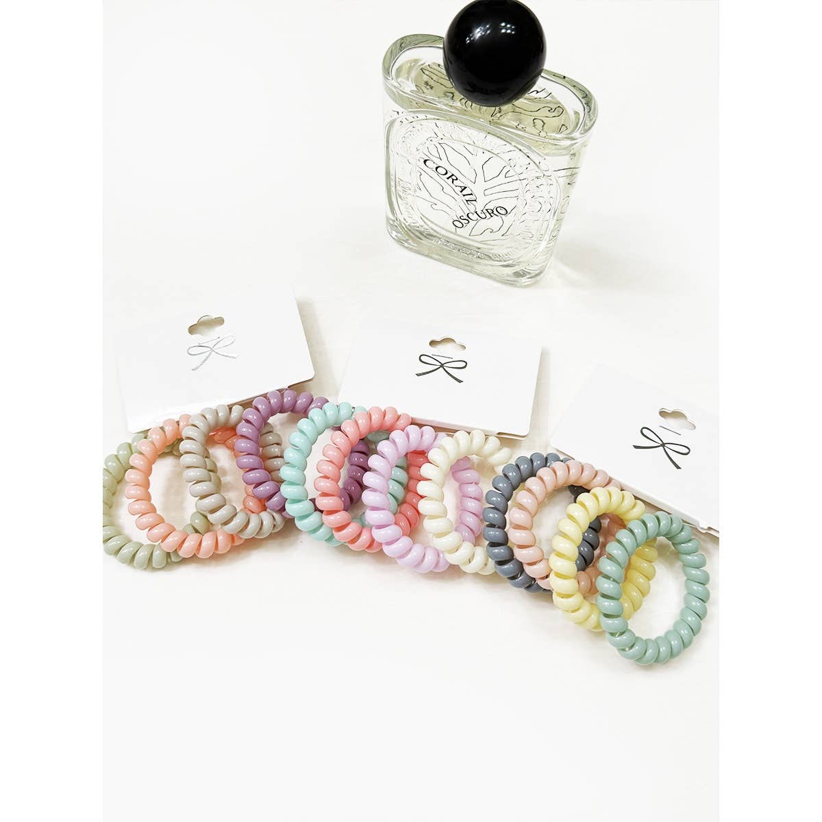 Pastel Spiral Hair Tie Set