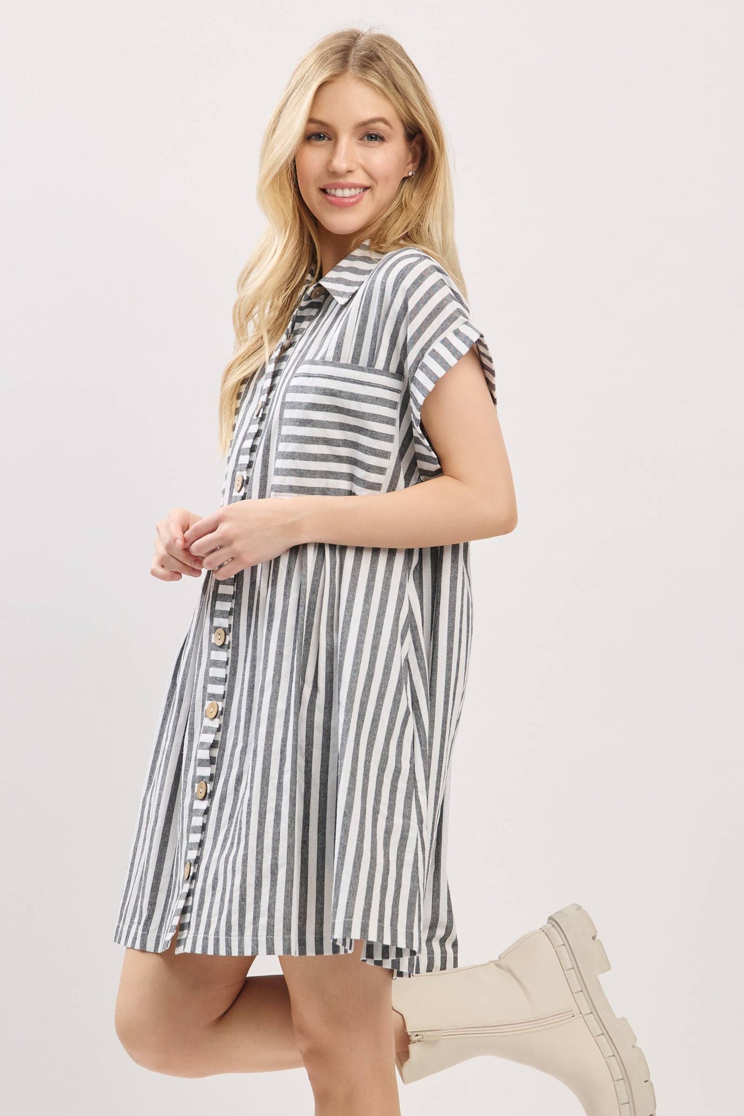 Cotton Striped Dress