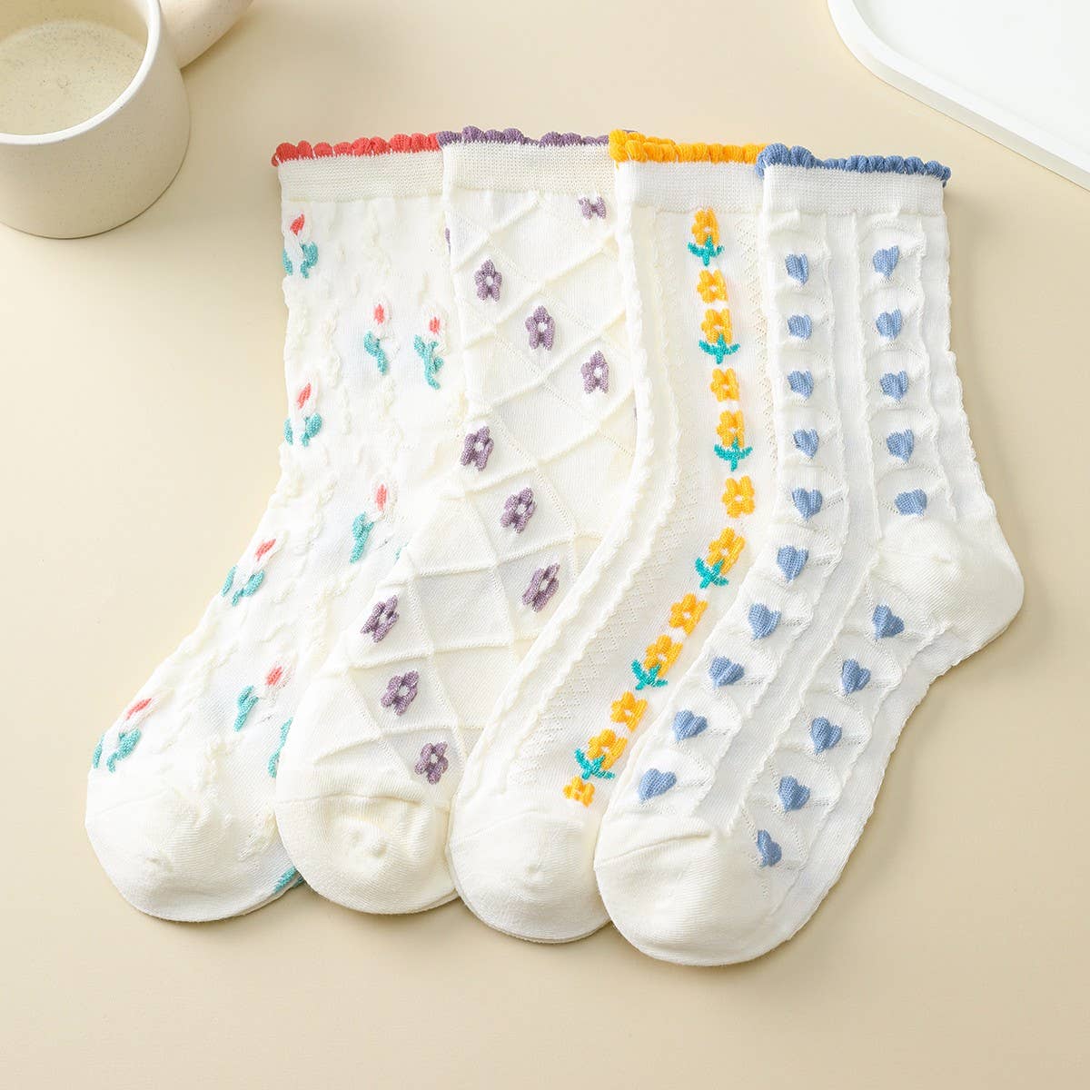 Embroidered Crew Sock