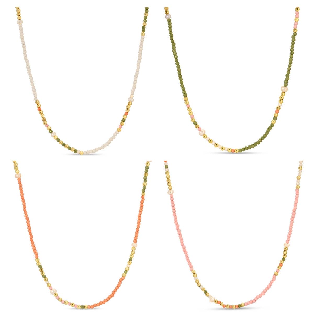 Assorted Seed Bead & Fresh Water Pearl Necklaces