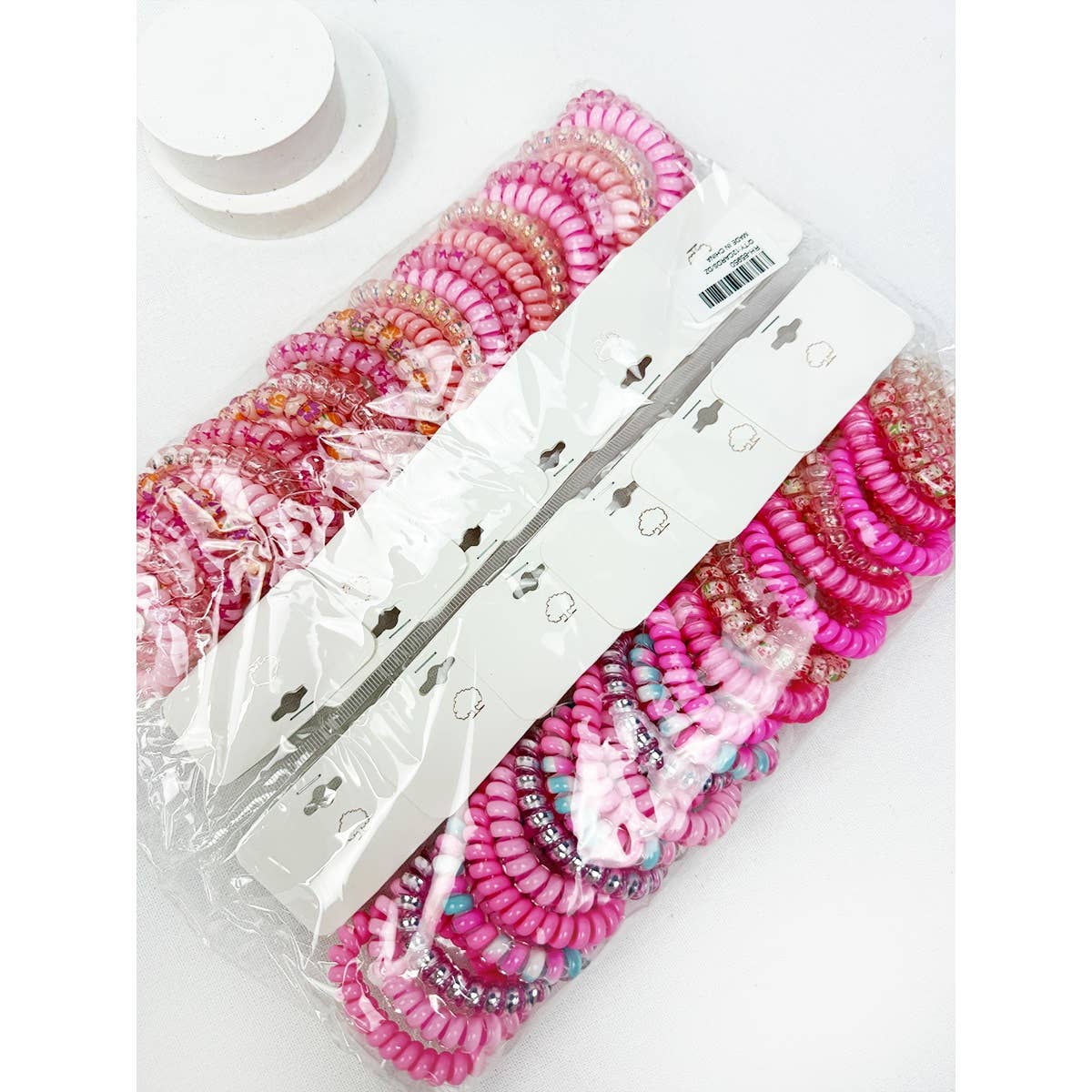 Hot Pink Spiral Hair Ties