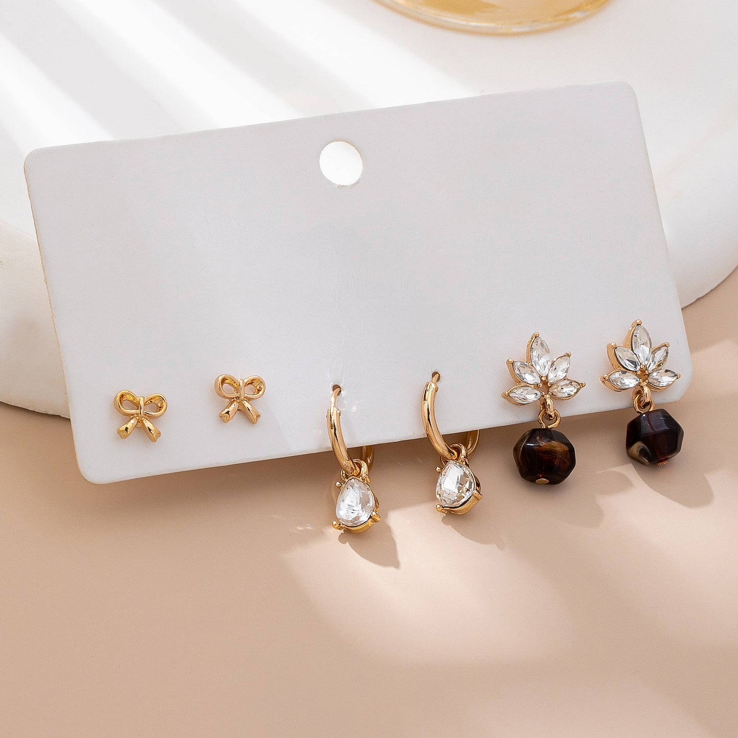 Floral & Drop Earring Set
