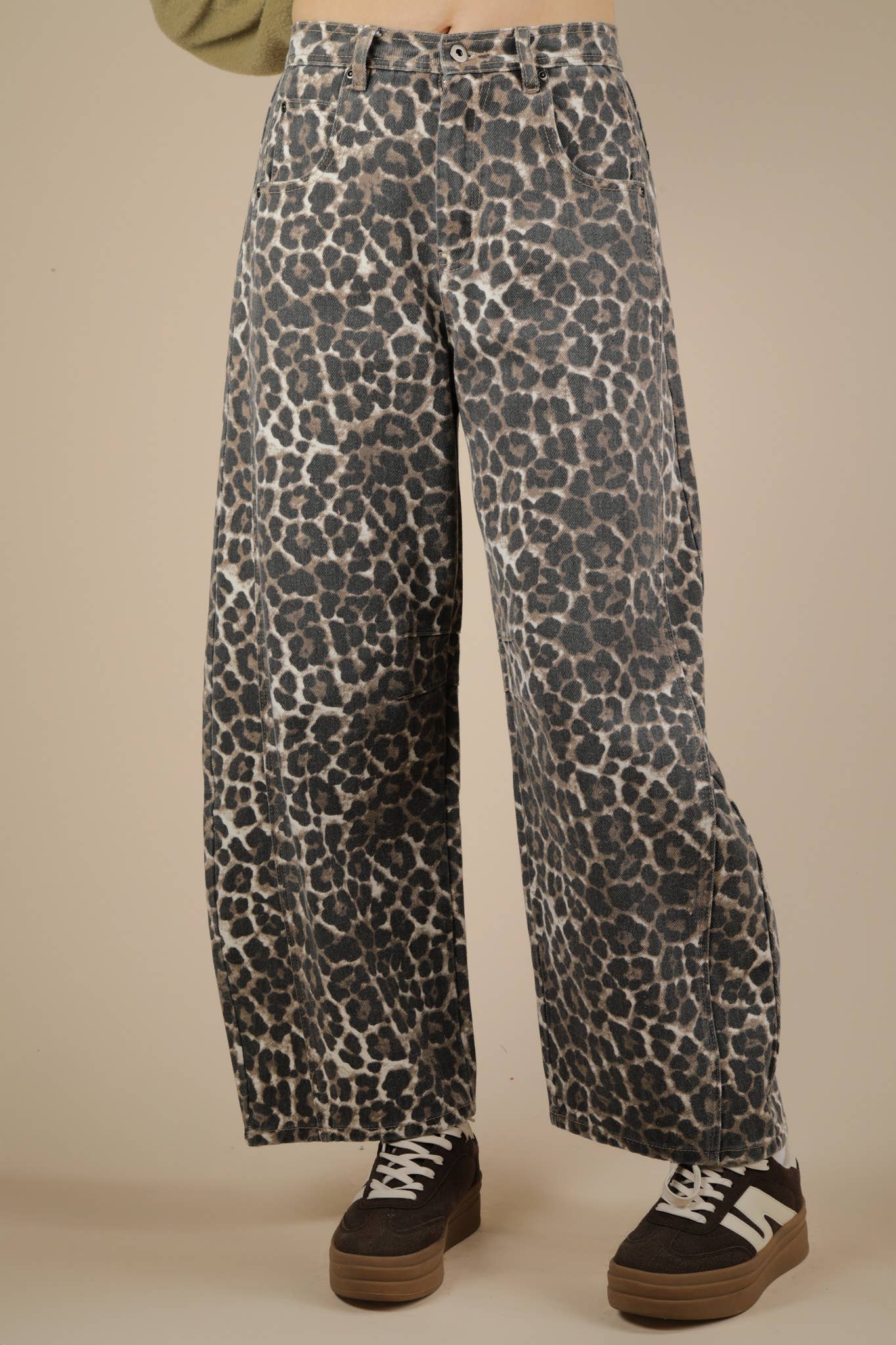 Leopard Barrel Pants