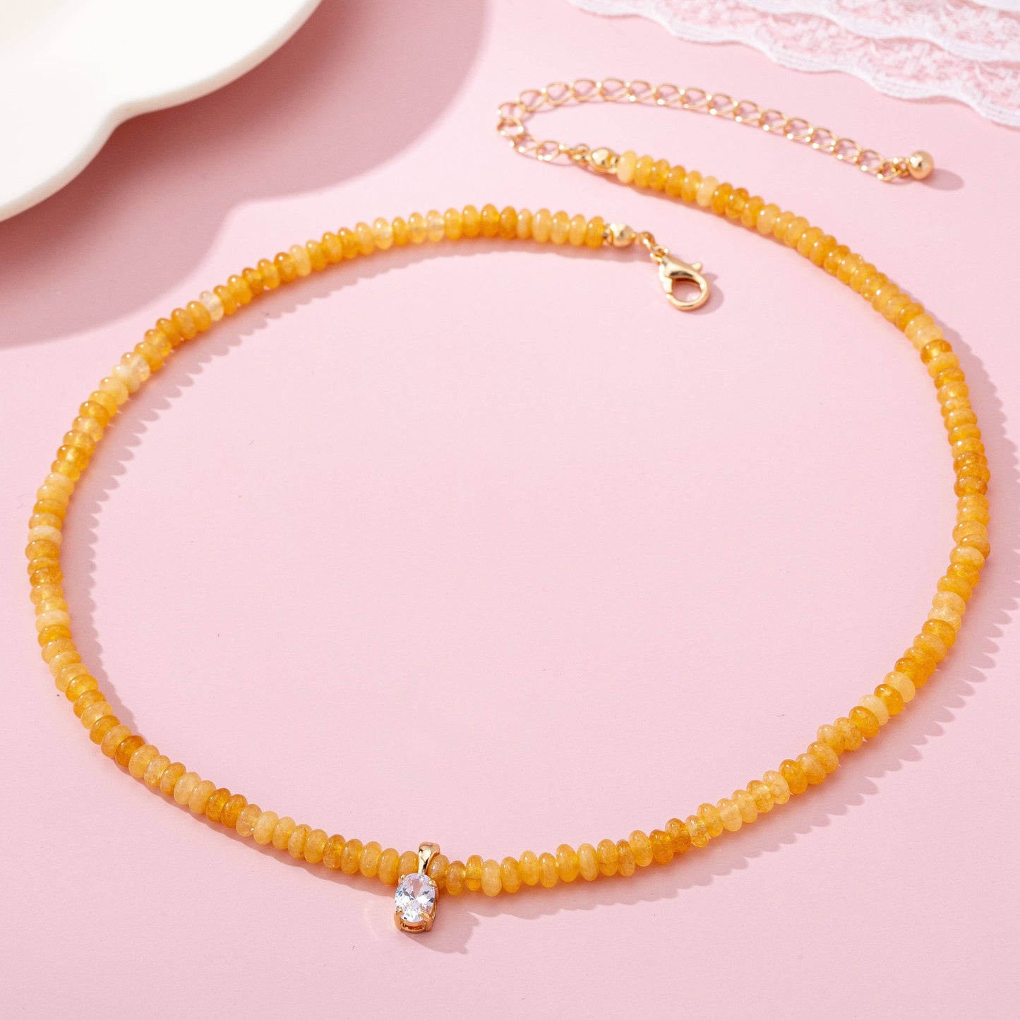 Natural Stone Beaded Necklace
